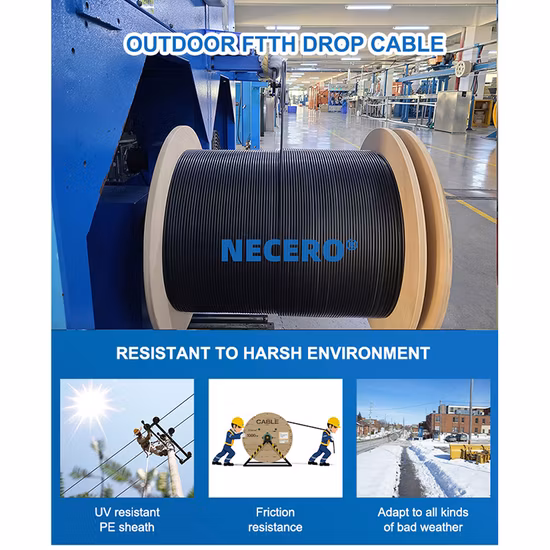 1/2/4/6/8/12 ядер одиночный/многорежимный оптоволоконный плоский кабель FTTH с сертификатом Anatel